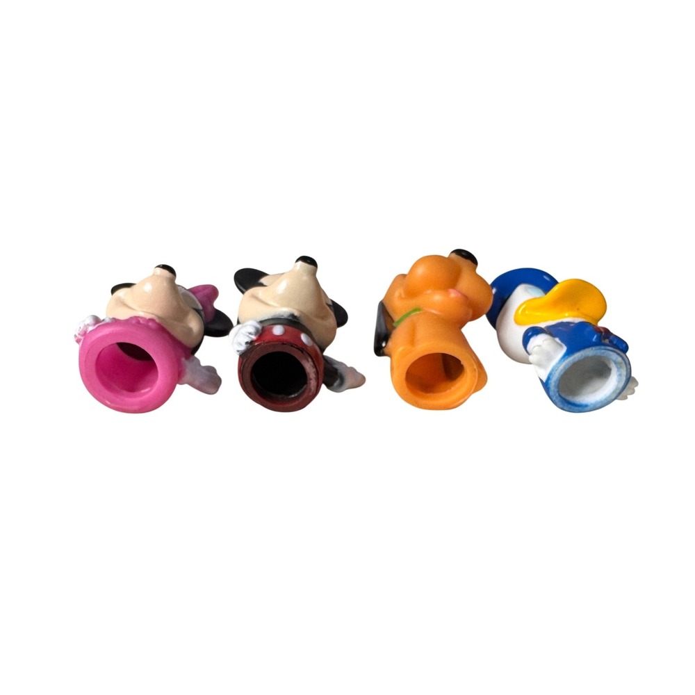 Disney Mickey Mouse Minnie Pluto Donald Duck Rubber Finger Puppets 4 Piece Set - Picture 3 of 3